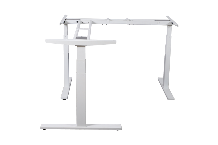 WK-3A3 Soporte de escritorio para computadora con elevador eléctrico de tres motores y esquina en forma de L